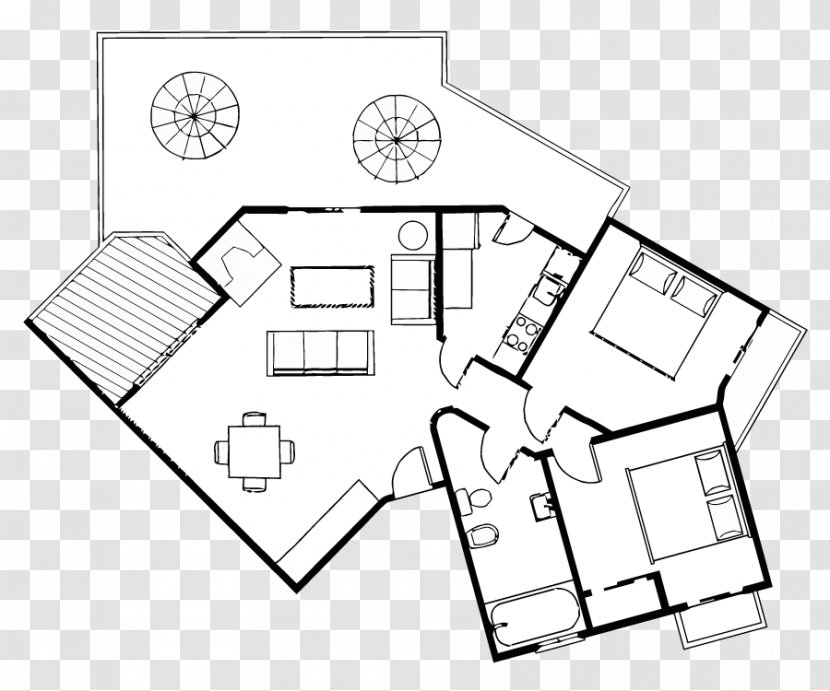Floor Plan Technology Pattern - Black And White Transparent PNG