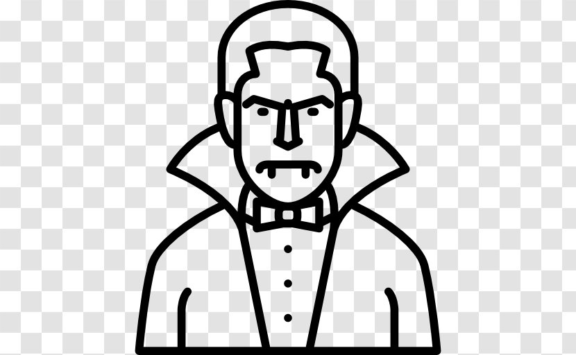 Count Dracula - Black And White - Horror Vector Transparent PNG