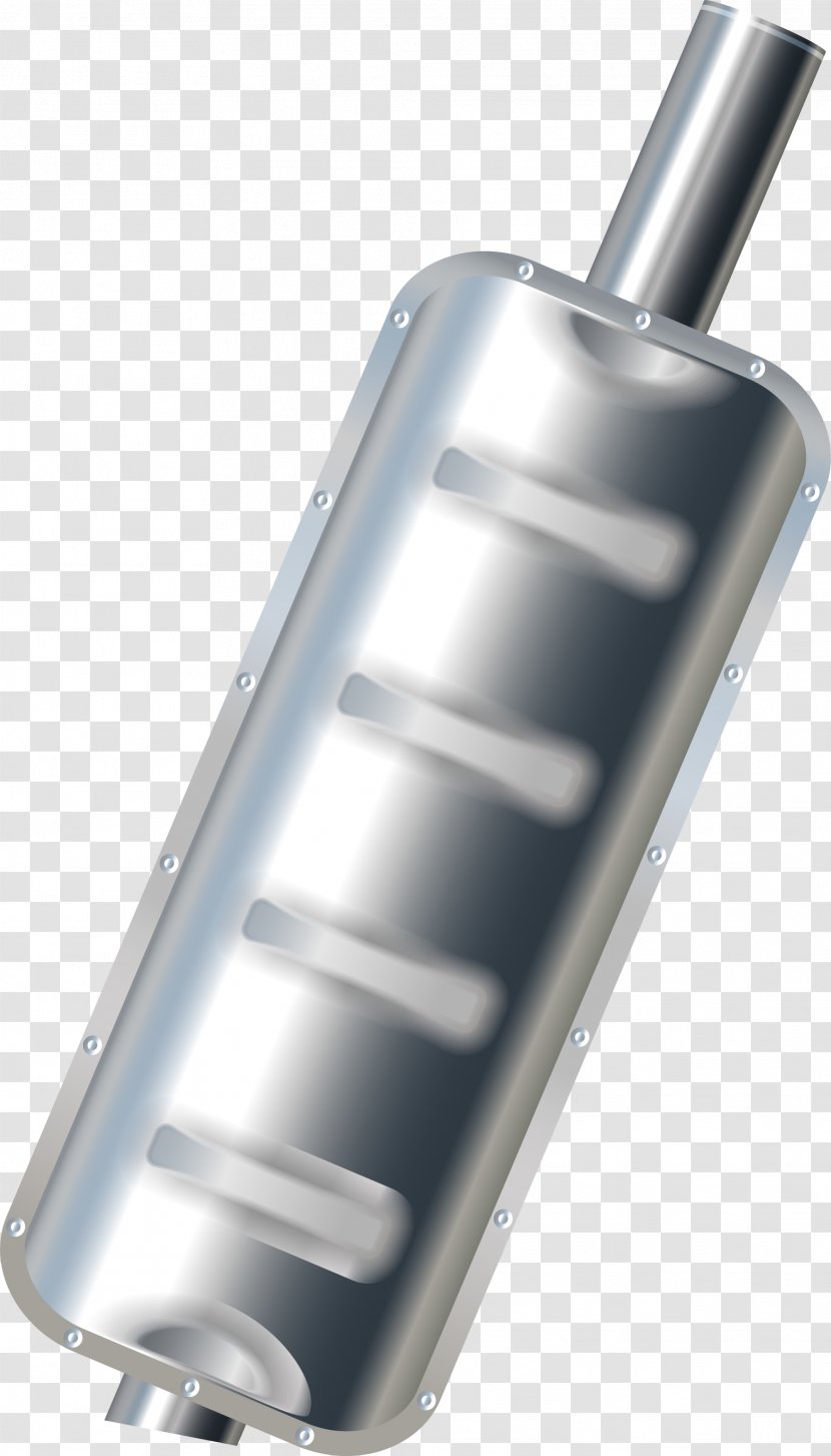 Exhaust System Pipe Clip Art - Hardware - Silver Simple Transparent PNG