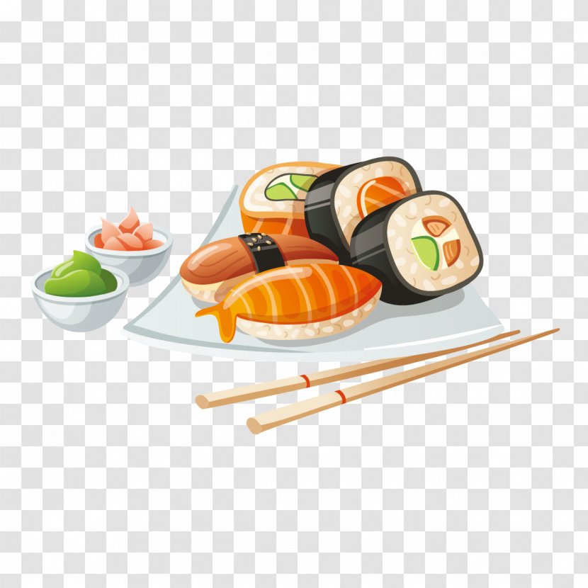 Breakfast Fast Food Drawing - Asian - Vector Sushi Transparent PNG