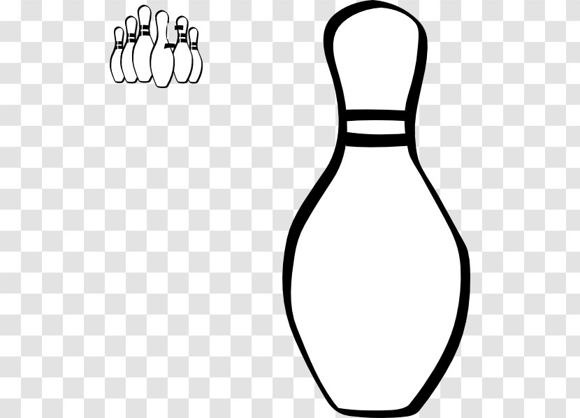 Bowling Pin Balls Clip Art - Black And White - Red Ball Template Download Transparent PNG
