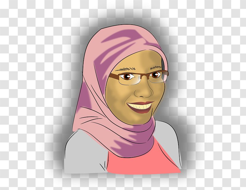 Hijab Muslim Woman Clip Art - Tree - Islam Cliparts Pink Transparent PNG
