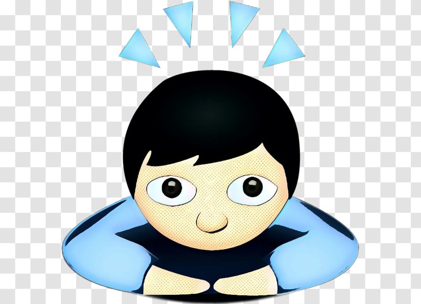 Cartoon Clip Art Smile Fictional Character Black Hair Transparent PNG