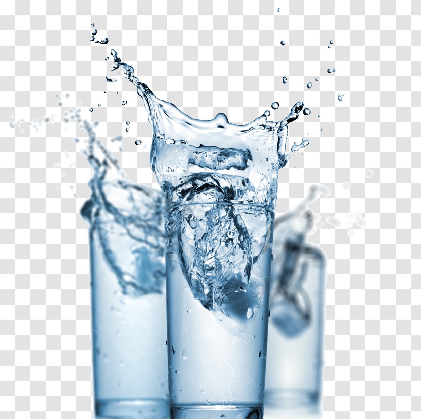 Drinking Water Glass Drop - Three-dimensional Transparent PNG