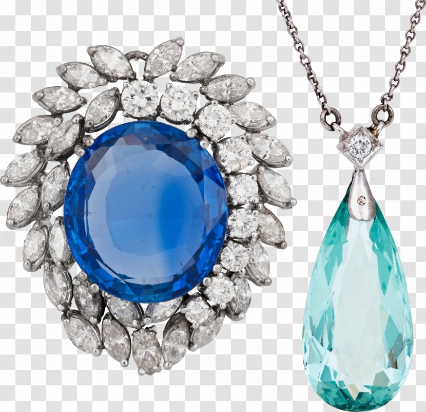 Sapphire Diamond Jewellery Necklace Pendant Transparent PNG