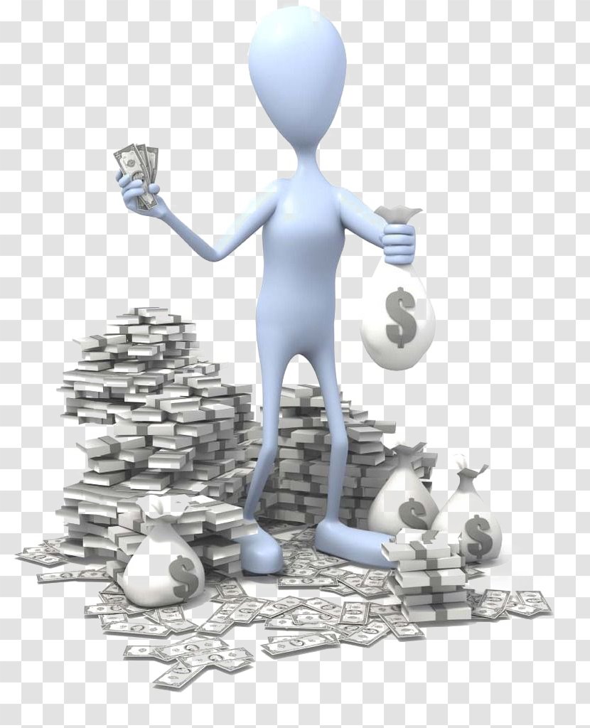 Money 3D Computer Graphics - Information - He Stood On A Pile Of Inside White Villain Transparent PNG
