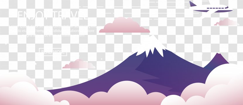 Flying Over The Mountains - Sky - Purple Transparent PNG