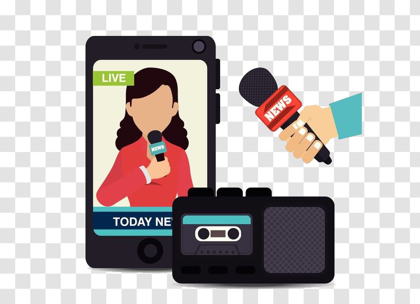 Drawing Television Show - Technology - Mobile Phone Interview Program Transparent PNG