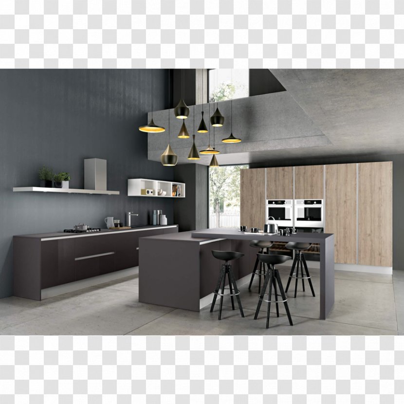 Credenza Kitchen Anthracite Countertop Furniture - Grey Transparent PNG