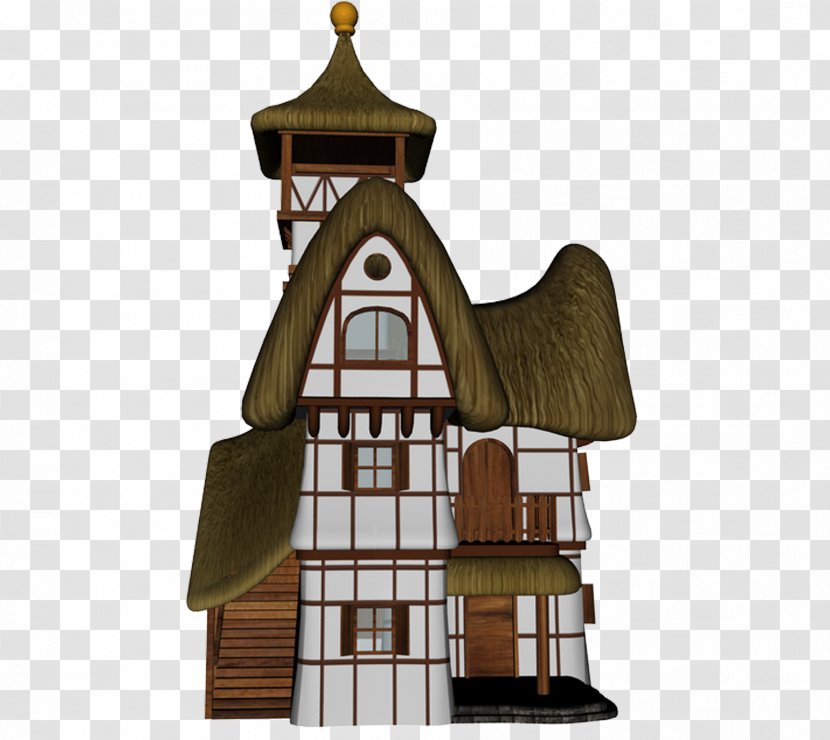 Building Cartoon - Facade - Cottage Tower Transparent PNG
