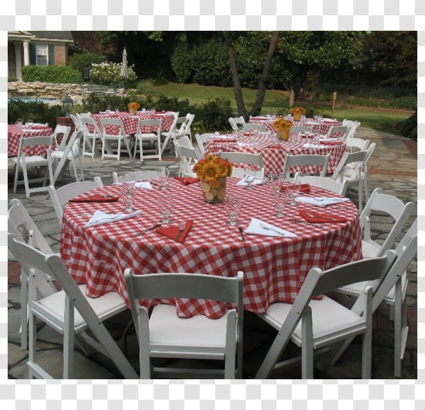 Wedding Reception Rehearsal Dinner Bridal Shower Table - Lady And The Tramp - Checkered Tablecloth Transparent PNG