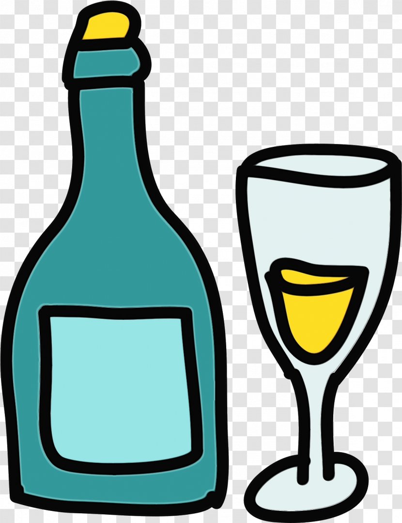 Clip Art Drinkware Alcohol Bottle Glass - Stemware Drink Transparent PNG