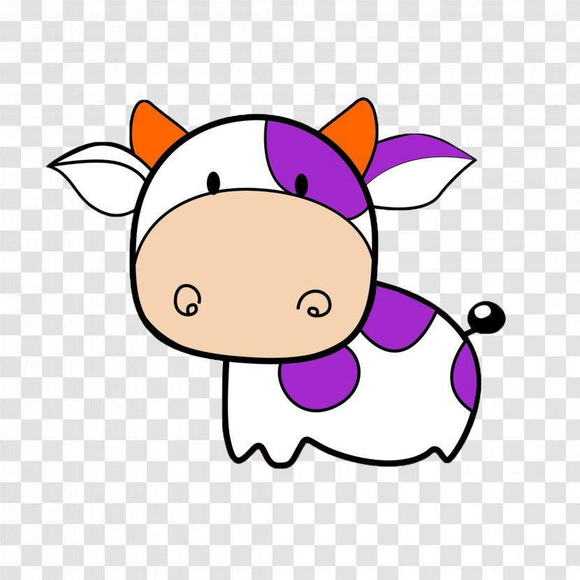 Calf Cattle Cartoon - Fictional Character - Cow Transparent PNG