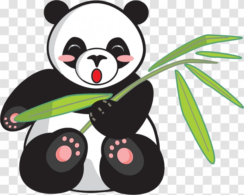 Giant Panda Bear Cartoon Clip Art - Fictional Character Transparent PNG