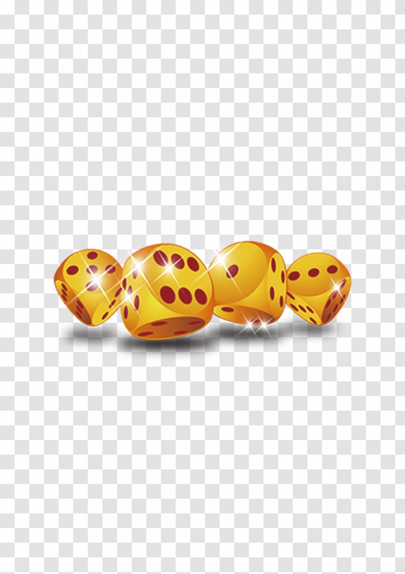 Dice Gambling - Yellow Transparent PNG