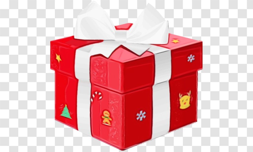 Present Red Ribbon Gift Wrapping Box - Paint - Packaging And Labeling Paper Transparent PNG