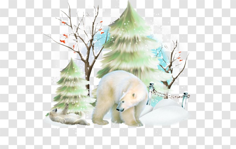Blog December Cover Letter Winter - Heart - Hand-painted Polar Bear Transparent PNG