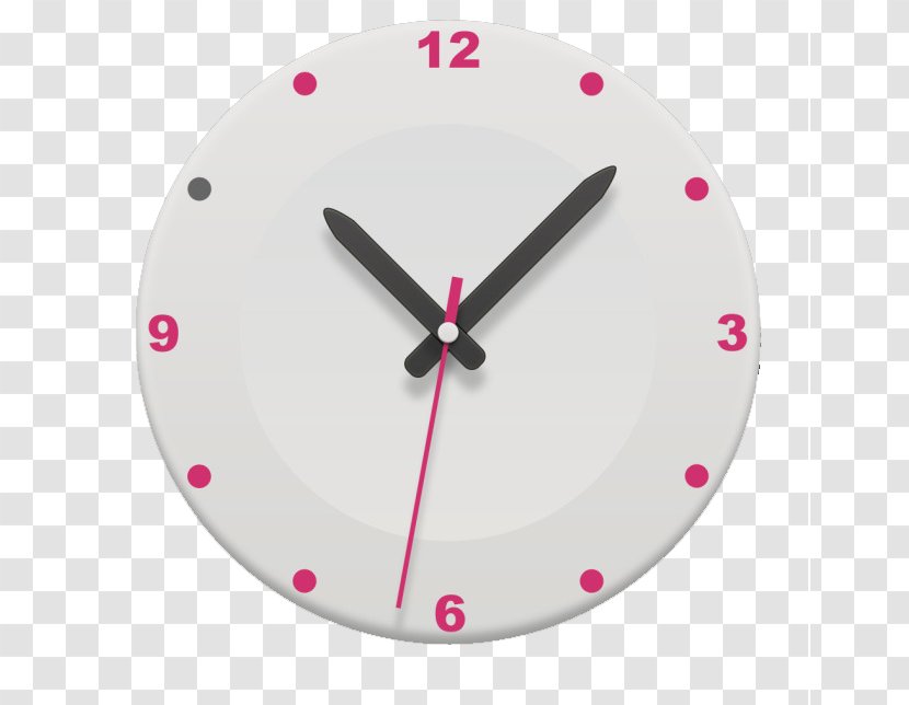 Clock Face Digital Clip Art - Pink - Cartoon Watches Transparent PNG