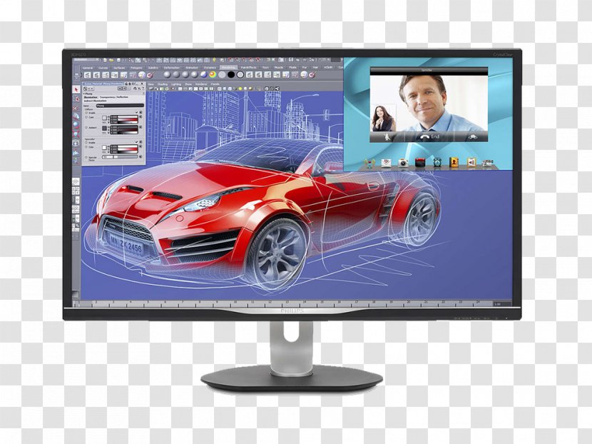 LED-backlit LCD Computer Monitors Liquid-crystal Display Philips Resolution - Output Device - LED SCREEN Transparent PNG