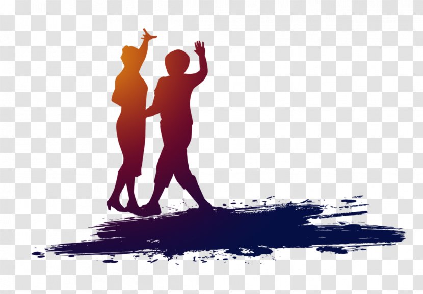 Dance Poster Square Dancing Stage - Silhouette Figures Transparent PNG