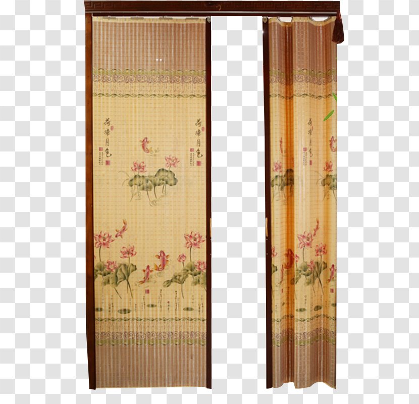 Curtain Bamboo Sudare Door - Window Treatment - To Pull Off Fine Material Free Transparent PNG