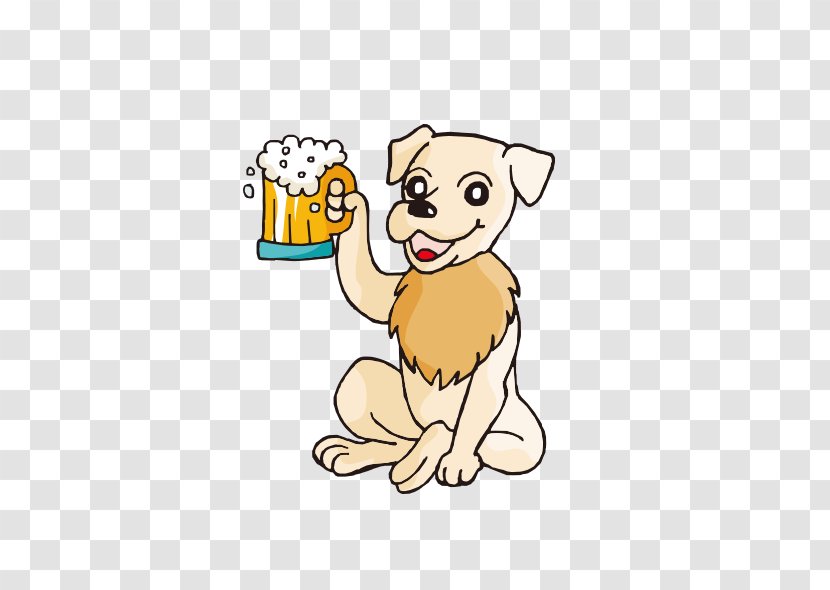 Dog Beer Cartoon - Silhouette - Puppy Transparent PNG