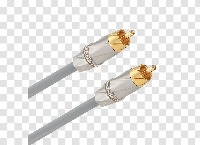 Electrical Cable Subwoofer Television Monster RCA Connector - Stereo Coaxial Transparent PNG