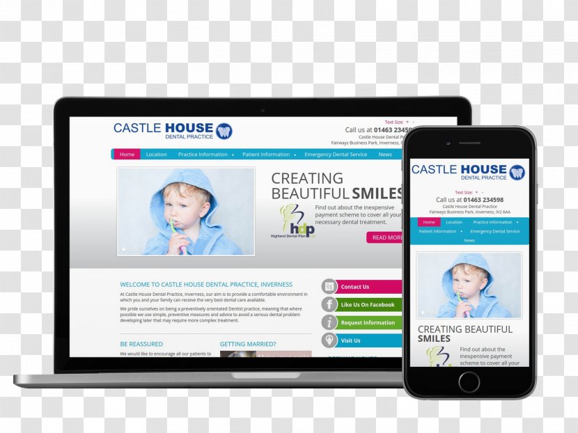 Responsive Web Design Weebly Template Email - Dental House Transparent PNG