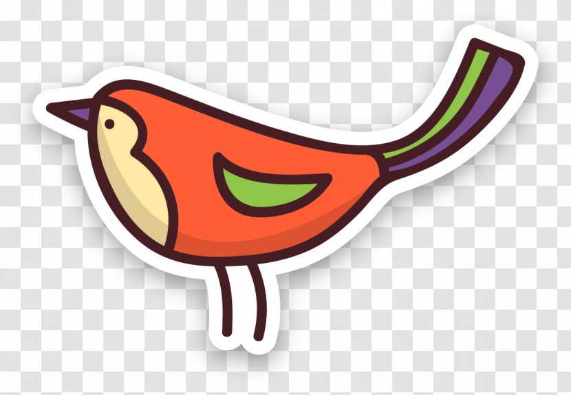 Bird Orange - Cartoon Transparent PNG