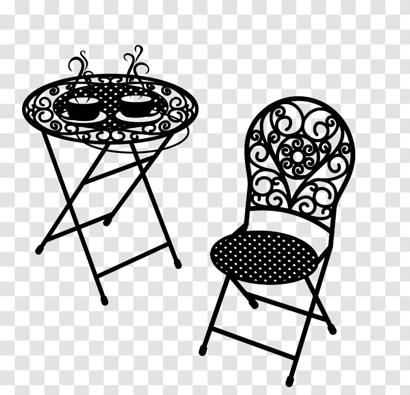 Coffee Table Chair - Black Pattern Chairs Transparent PNG