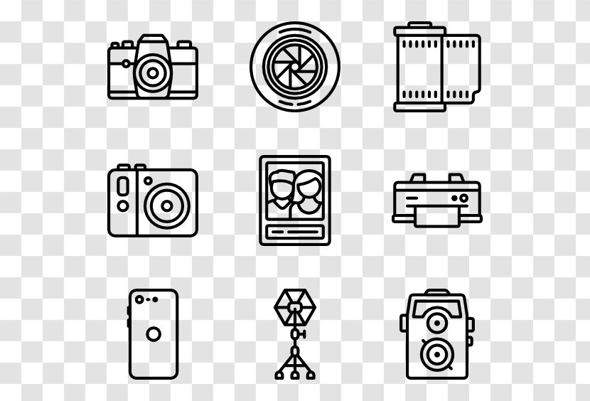 Camera Photography Clip Art - Black And White - Cameras Vector Transparent PNG
