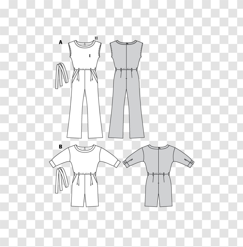 Dress Burda Style Fashion Sleeve Pattern - White - Sewing Transparent PNG