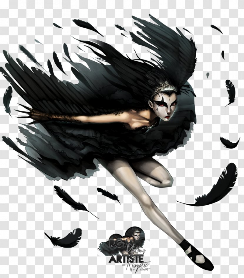 Art Drawing Ballet Painting Black Swan - Cartoon Transparent PNG
