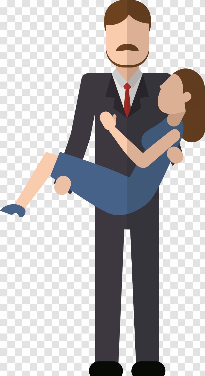 Woman Cartoon - Businessperson - Men And Women Embrace Transparent PNG