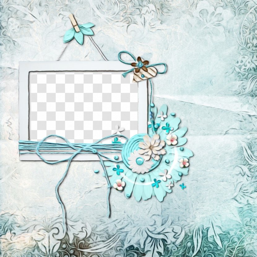 Aqua Turquoise Teal Graphic Design Pattern - Ornament Plant Transparent PNG