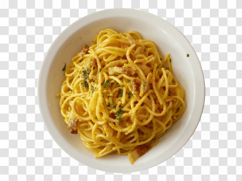 Carbonara Pasta Bacon Italian Cuisine Spaghetti - Noodle Transparent PNG