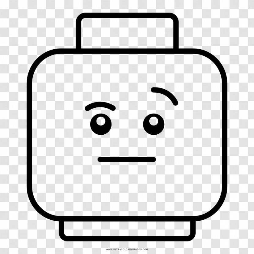 Lego Minifigure Drawing Emoticon Clip Art - Black And White Transparent PNG