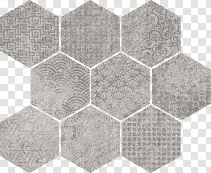 Płytki Ceramiczne Gres Tile Bunker - Bathroom - Hexagono Transparent PNG