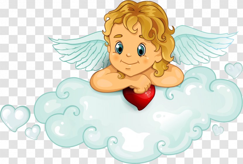 Cupid Cherub Heart Clip Art - Angel Baby Transparent PNG