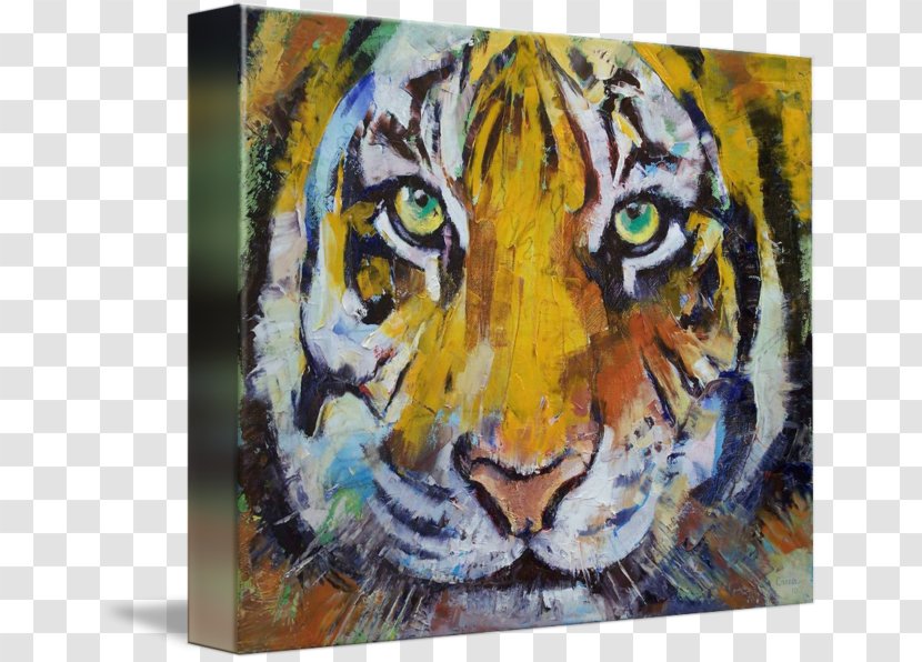 Tiger Painting Canvas Print Art Transparent PNG