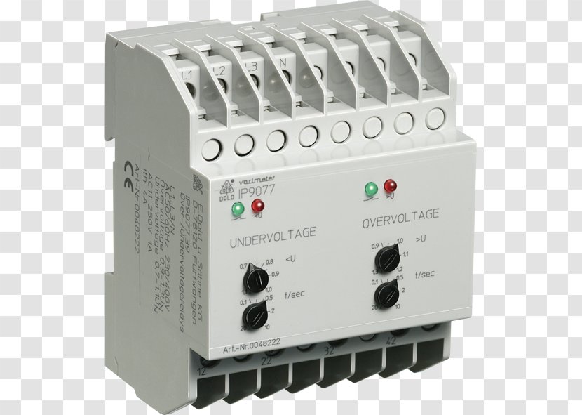 Relay Three-phase Electric Power Overvoltage Alternating Current Potential Difference - Volt - Closed Circuit Monitor Transparent PNG