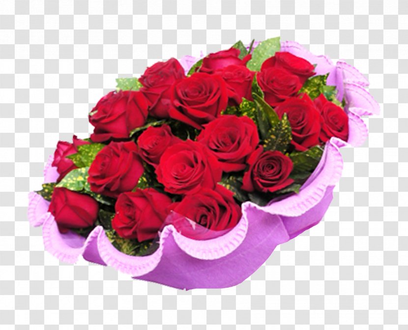 Garden Roses Beach Rose Valentines Day Flower Red - Bouquet Of Transparent PNG