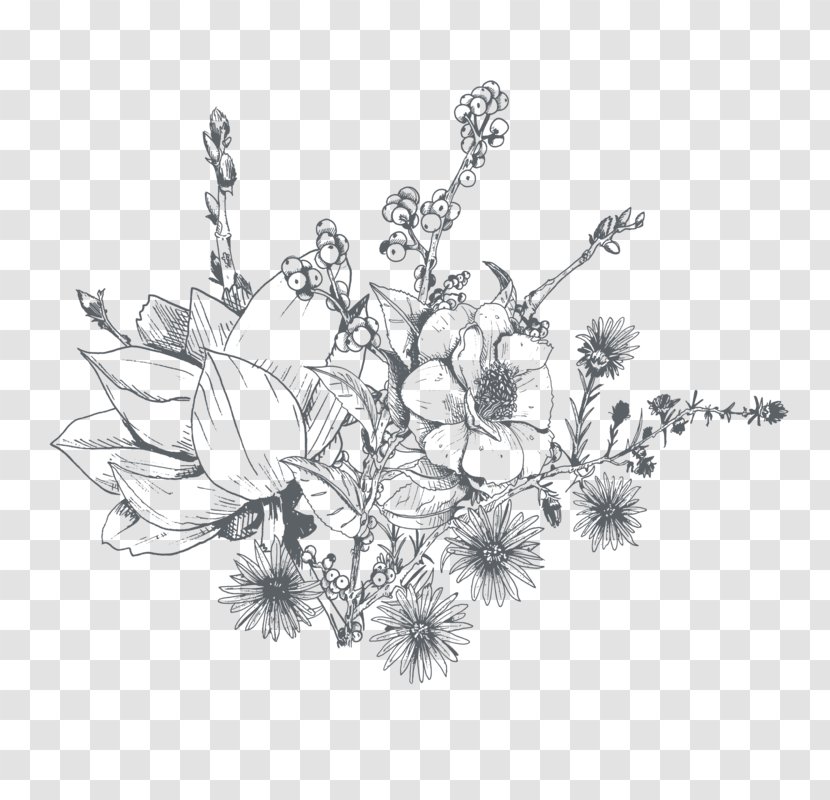 Logo Photography Floral Design Sketch - Line Art Transparent PNG