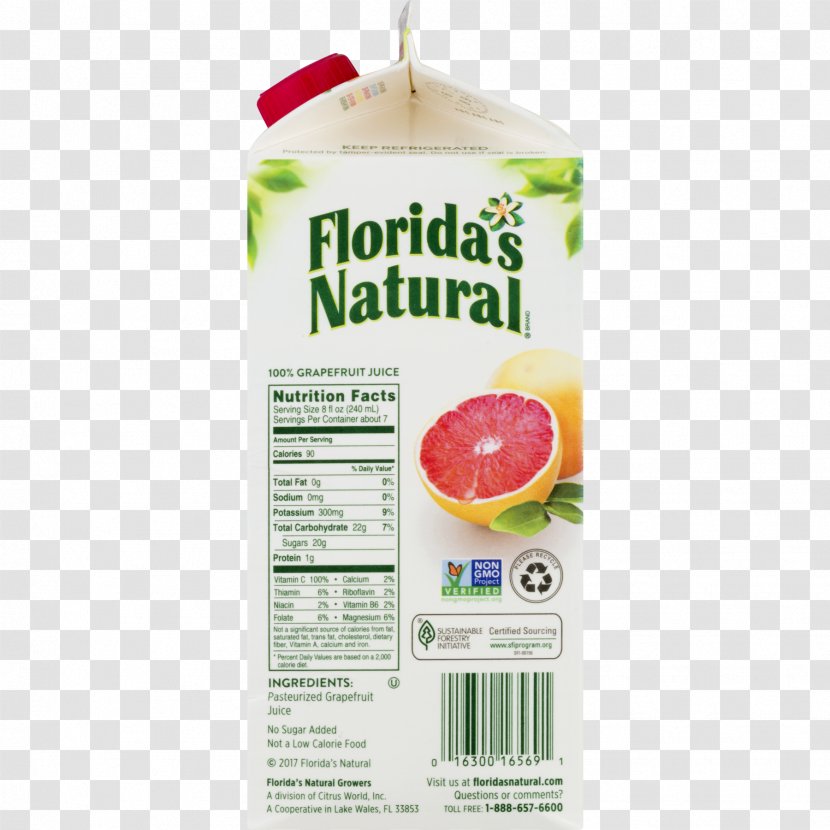 Orange Juice Grapefruit Florida - Added Sugar Transparent PNG