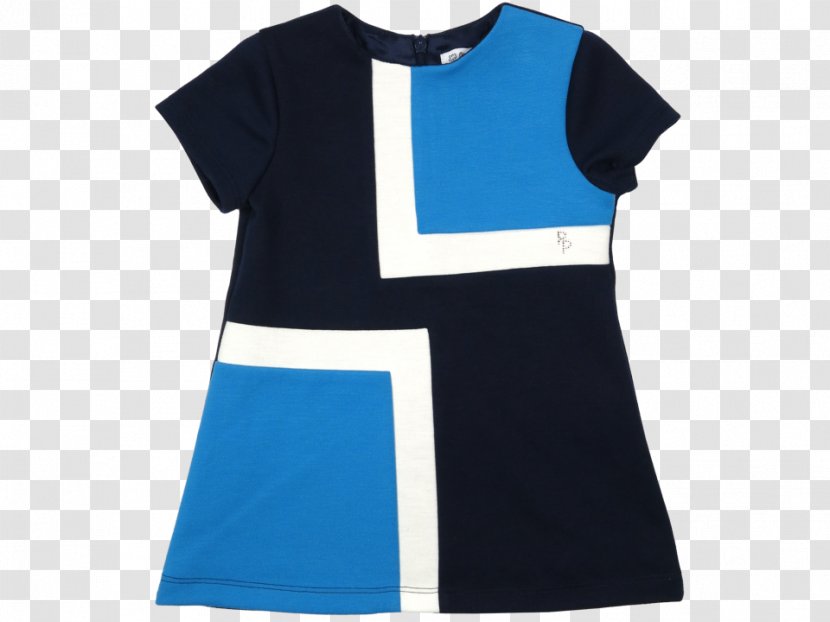 T-shirt Sleeve Dress - Electric Blue - Color Block Transparent PNG