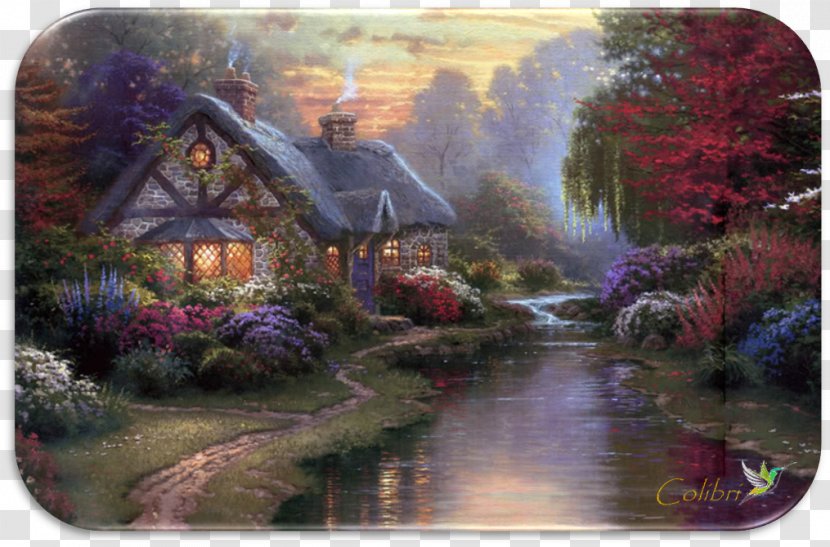 A Quiet Evening Cobblestone Bridge Painting Places In The Heart Desktop Wallpaper - Christmas Cottage Transparent PNG