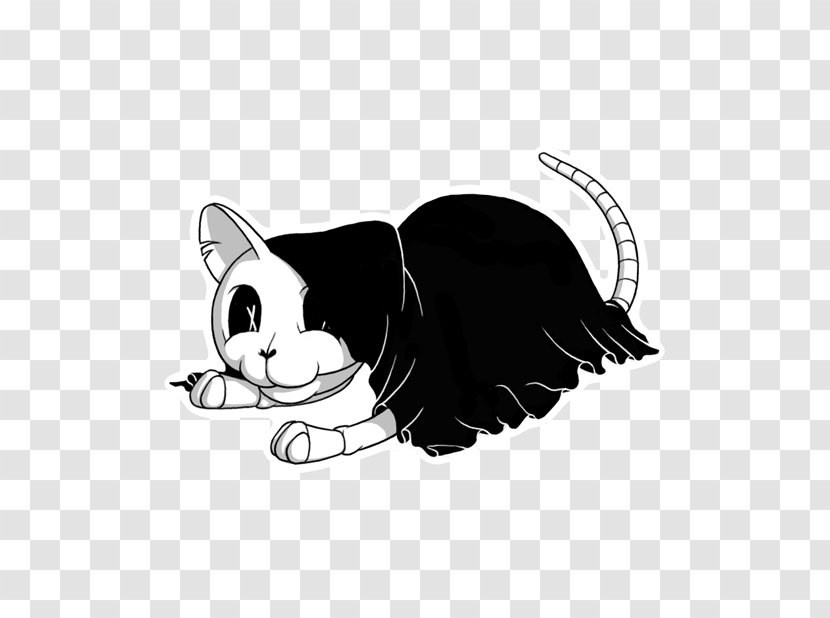 Whiskers Black Cat Sticker Telegram Transparent PNG