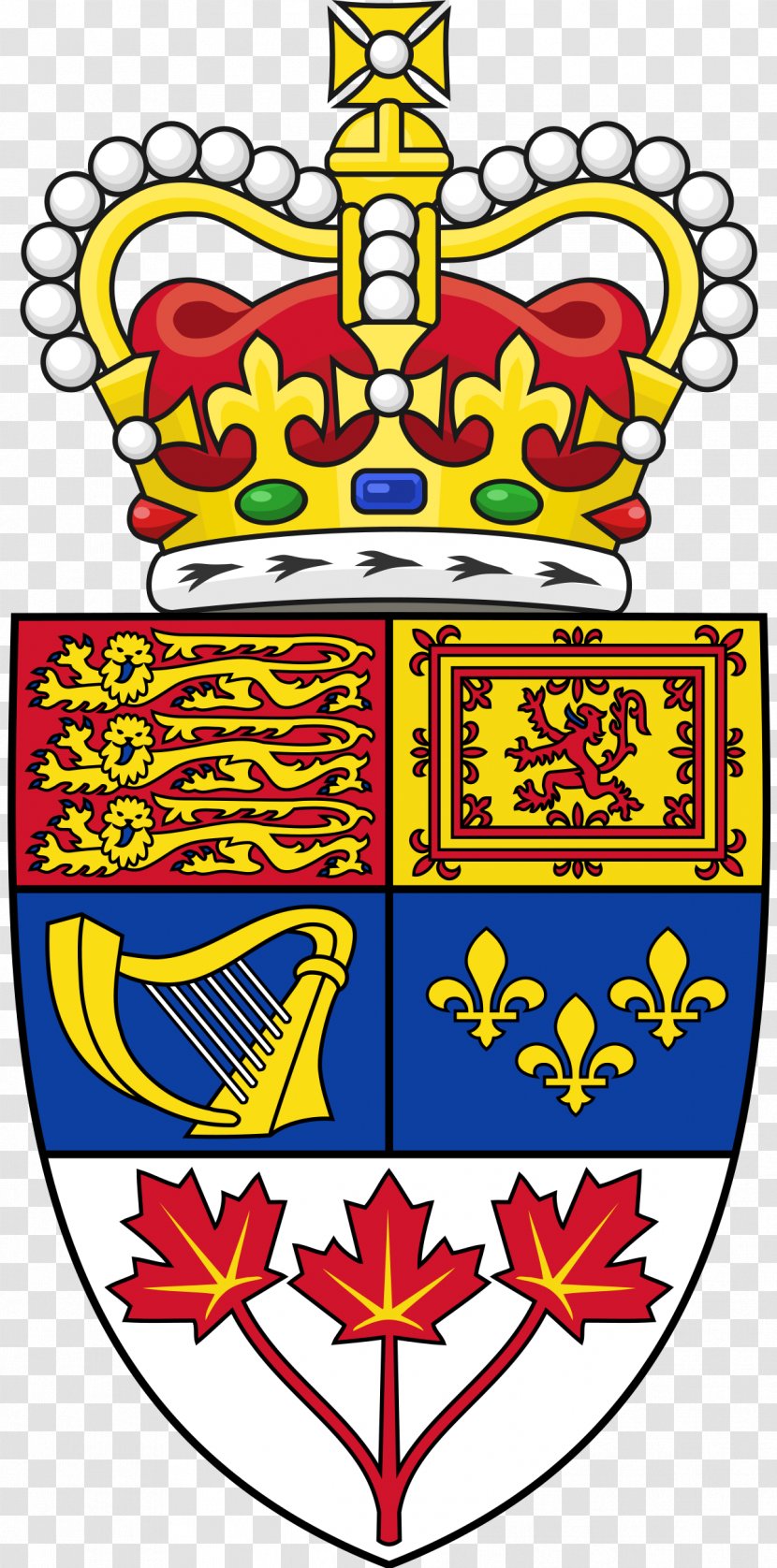 Arms Of Canada Royal Coat The United Kingdom Canadian Heraldry - Fleurdelis Transparent PNG