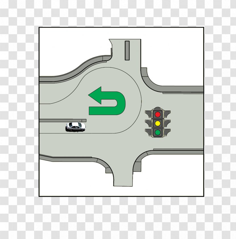 Michigan Left U-turn Intersection Fishers Road - Allisonville - Pavement Transparent PNG