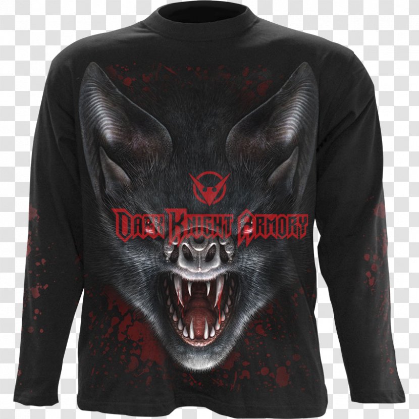 Long-sleeved T-shirt Vampire Bat Microbat - Flower Transparent PNG